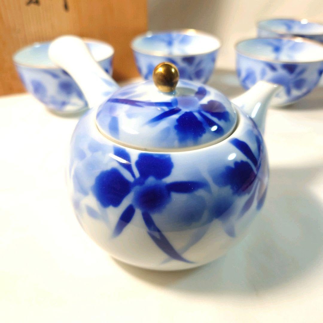 深川製磁 カトレア 急須 湯呑み 茶器セット